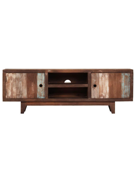 Mobile Porta TV in Legno di Acacia Stile Vintage 118x30x40 cm