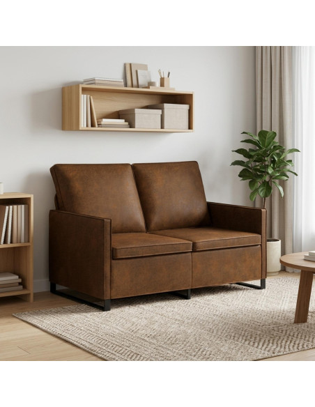 Divano a 2 posti Marrone 130 x 81 x 82 cm