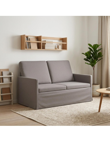 Divano a 2 posti Tortora 130 x 81 x 82 cm Tessuto