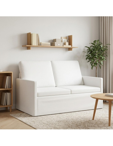 Divano a 2 posti Bianco 130 x 81 x 82 cm Tessuto