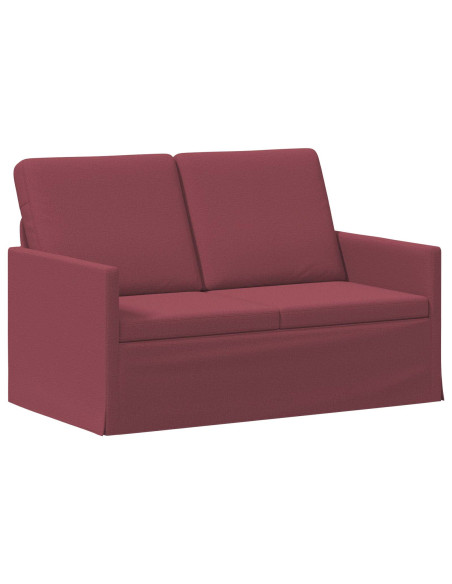 Divano a 2 posti Rosso Vino 130 x 81 x 82 cm Tessuto
