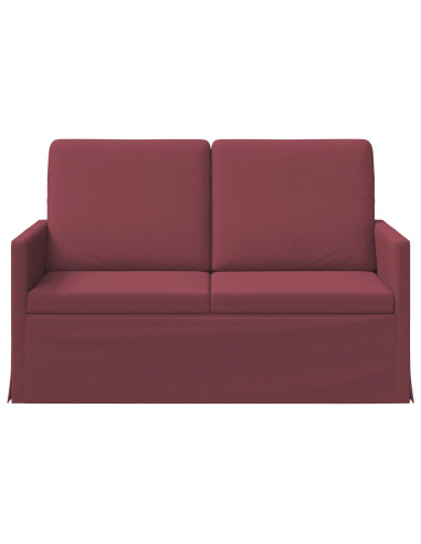 Divano a 2 posti Rosso Vino 130 x 81 x 82 cm Tessuto