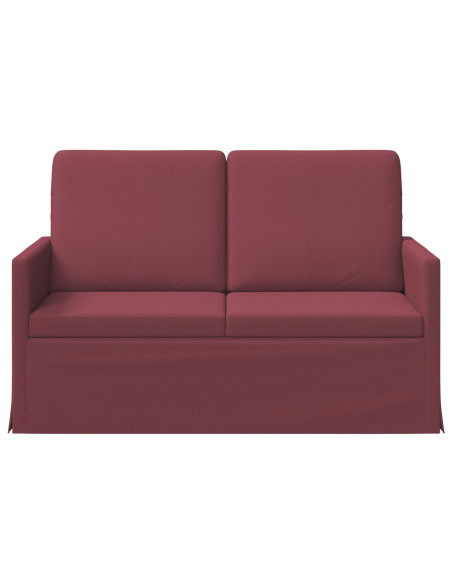 Divano a 2 posti Rosso Vino 130 x 81 x 82 cm Tessuto