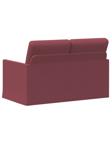 Divano a 2 posti Rosso Vino 130 x 81 x 82 cm Tessuto