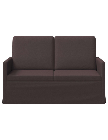 Divano a 2 posti Marrone Scuro 130 x 81 x 82 cm Tessuto