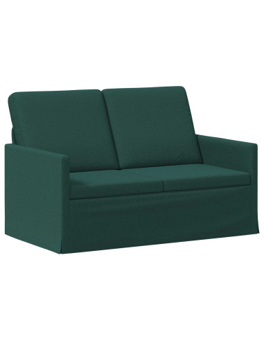 Divano a 2 posti Verde Scuro 130 x 81 x 82 cm Tessuto