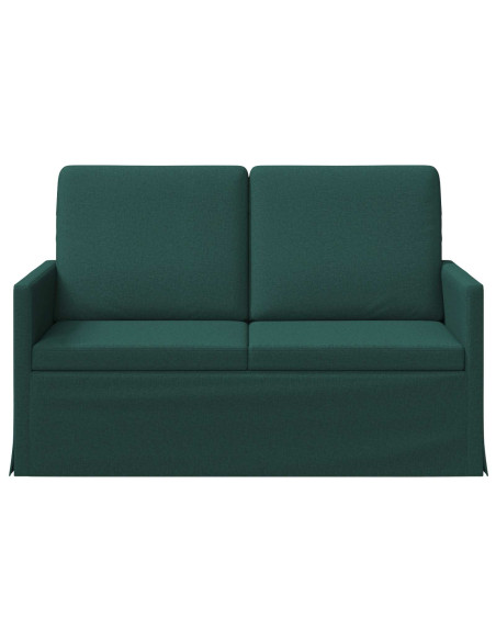 Divano a 2 posti Verde Scuro 130 x 81 x 82 cm Tessuto
