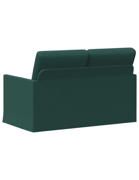 Divano a 2 posti Verde Scuro 130 x 81 x 82 cm Tessuto