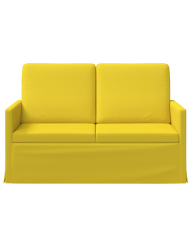 Divano a 2 posti Giallo Chiaro 130 x 81 x 82 cm Tessuto