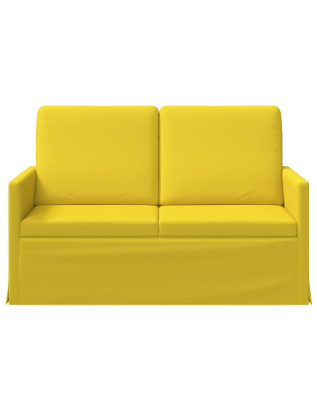 Divano a 2 posti Giallo Chiaro 130 x 81 x 82 cm Tessuto