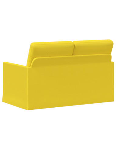 Divano a 2 posti Giallo Chiaro 130 x 81 x 82 cm Tessuto