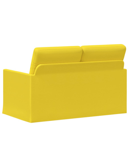 Divano a 2 posti Giallo Chiaro 130 x 81 x 82 cm Tessuto
