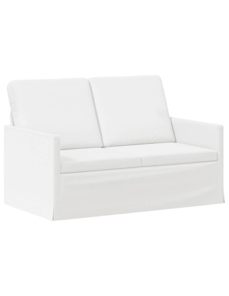 Divano a 2 posti Bianco 130 x 81 x 82 cm Tessuto