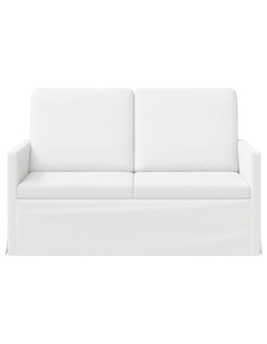 Divano a 2 posti Bianco 130 x 81 x 82 cm Tessuto