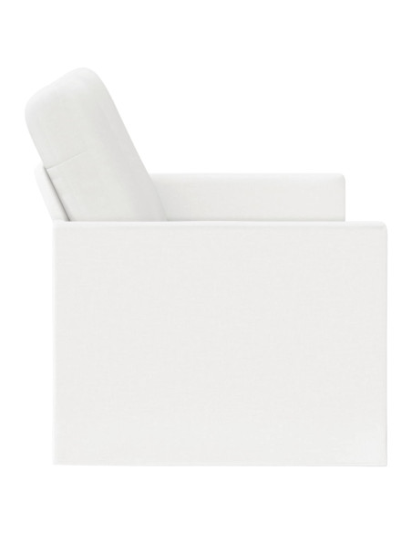 Divano a 2 posti Bianco 130 x 81 x 82 cm Tessuto