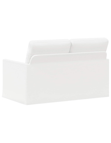 Divano a 2 posti Bianco 130 x 81 x 82 cm Tessuto