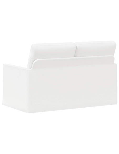 Divano a 2 posti Bianco 130 x 81 x 82 cm Tessuto