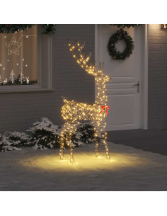 Renna 3D 250 LED Bianco caldo 180 cm Rattan