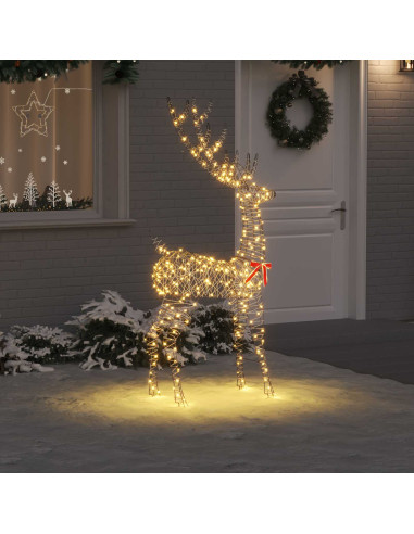 Renna 3D 250 LED Bianco caldo 180 cm Rattan