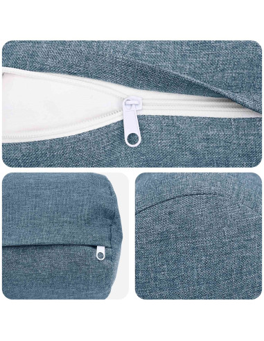 Cuscino con cuscino HEERLEN 2 pz Blu jeans Tessuto