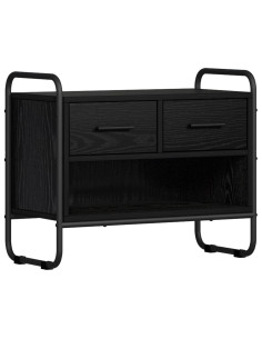 Mobile TV 60 x 30 x 50 cm Rovere Nero Legno ingegnerizzato 2