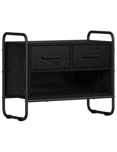 Mobile TV 60 x 30 x 50 cm Rovere Nero Legno ingegnerizzato