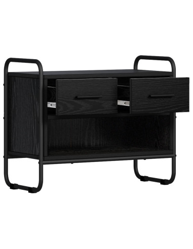 Mobile TV 60 x 30 x 50 cm Rovere Nero Legno ingegnerizzato