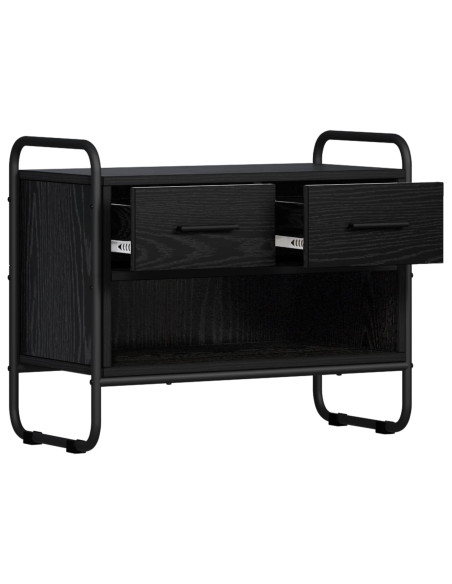 Mobile TV 60 x 30 x 50 cm Rovere Nero Legno ingegnerizzato