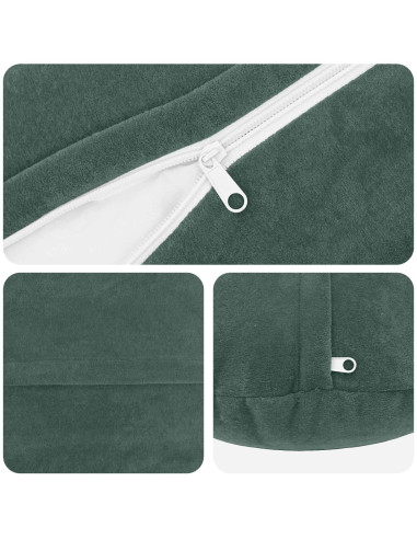 Cuscino con cuscino HEERLEN 6 pz Blu mare Fleece in microfibra