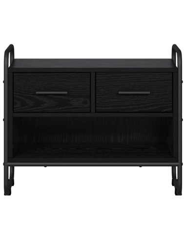 Mobile TV 60 x 30 x 50 cm Rovere Nero Legno ingegnerizzato