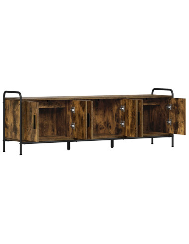 Mobile TV 146 x 33 x 50 cm Rovere Fumo Legno ingegnerizzato