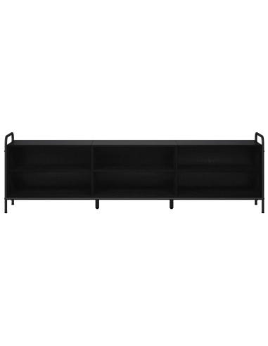 Mobile TV 140 x 39,5 x 50 cm Rovere Nero Legno ingegnerizzato