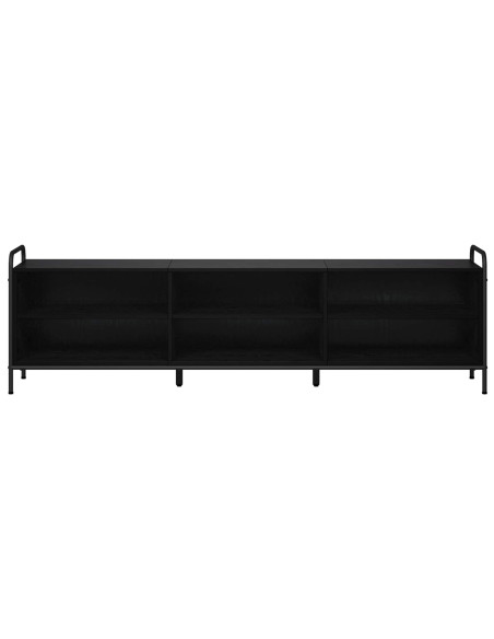 Mobile TV 140 x 39,5 x 50 cm Rovere Nero Legno ingegnerizzato