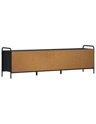 Mobile TV 140 x 39,5 x 50 cm Rovere Nero Legno ingegnerizzato