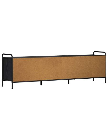 Mobile TV 140 x 39,5 x 50 cm Rovere Nero Legno ingegnerizzato
