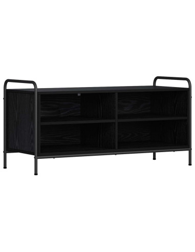 Mobile TV 140 x 39,5 x 50 cm Rovere Nero Legno ingegnerizzato