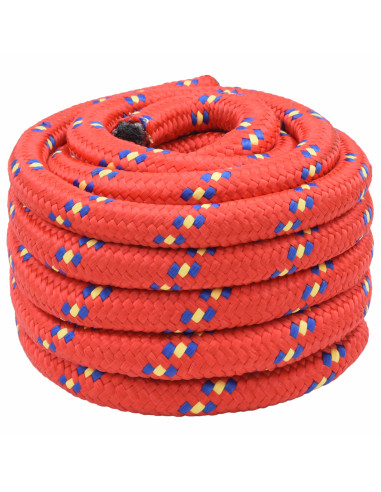Corda multiuso 40 mm 25 m Rosso PP 9600 kg Carico massimo