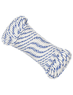 Corda multiuso 5 mm 250 m Bianco e Blu PP 150 kg Carico massimo 2
