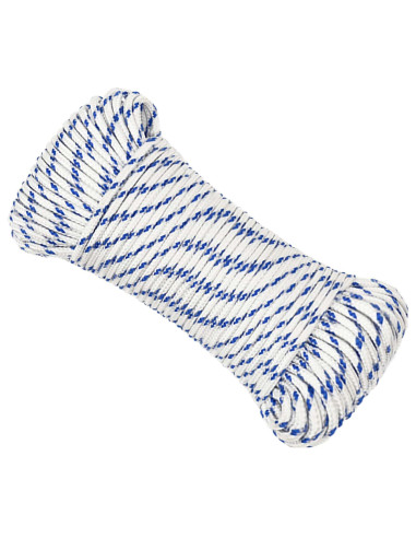 Corda multiuso 5 mm 250 m Bianco e Blu PP 150 kg Carico massimo