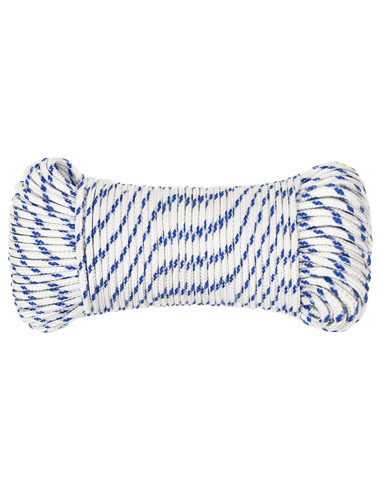 Corda multiuso 5 mm 250 m Bianco e Blu PP 150 kg Carico massimo