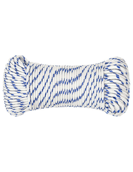 Corda multiuso 5 mm 250 m Bianco e Blu PP 150 kg Carico massimo
