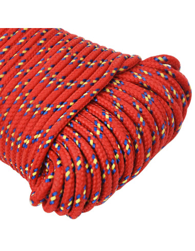 Corda multiuso 5 mm 25 m Rosso PP 150 kg Carico massimo