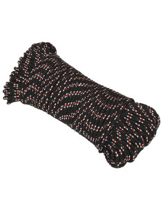 Corda multiuso 5 mm 25 m Nero e Rosso PP 150 kg Carico massimo 2