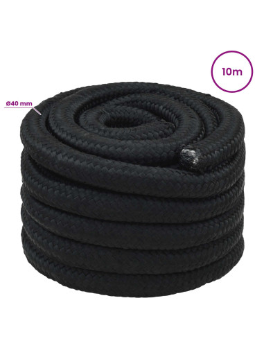Corda multiuso 40 mm 10 m Nero PP 9600 kg Carico massimo