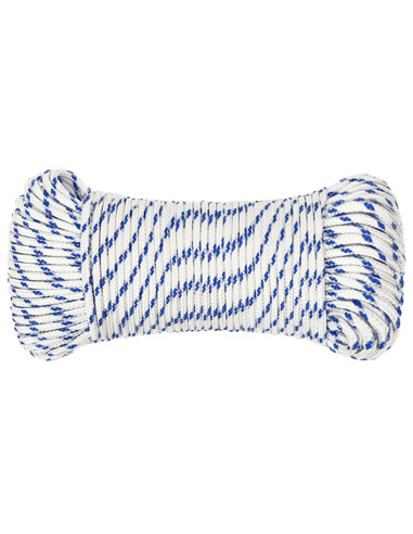 Corda multiuso 5 mm 25 m Bianco e Blu PP 150 kg Carico massimo