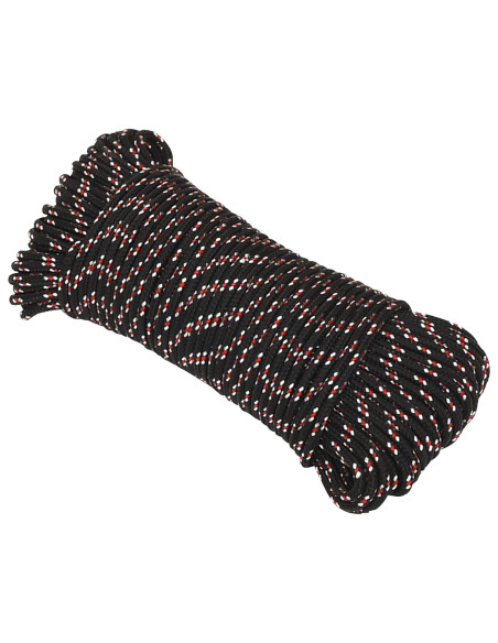 Corda multiuso 5 mm 50 m Nero e Rosso PP 150 kg Carico massimo