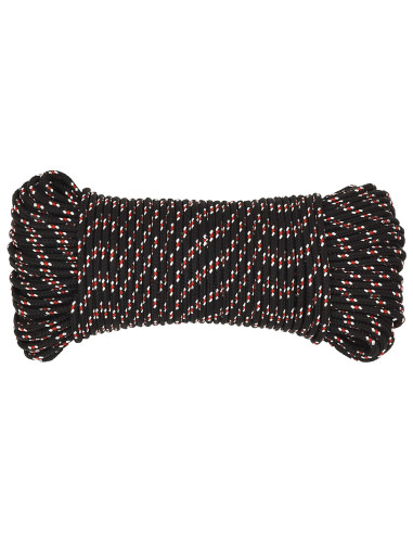 Corda multiuso 5 mm 50 m Nero e Rosso PP 150 kg Carico massimo