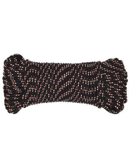 Corda multiuso 5 mm 50 m Nero e Rosso PP 150 kg Carico massimo