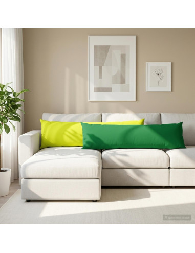 Cuscino HEERLEN Verde brillante. 40 x 145 cm Poliestere