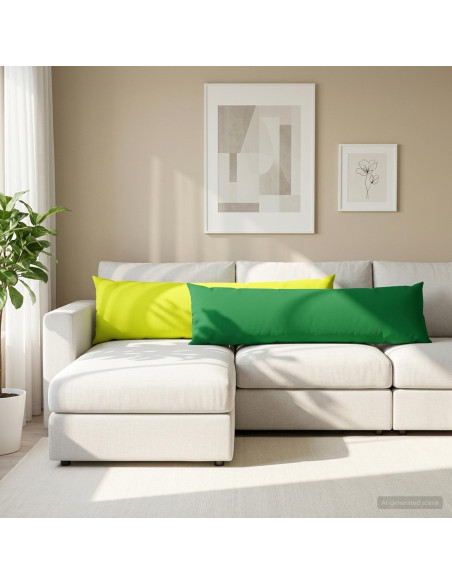 Cuscino HEERLEN Verde brillante. 40 x 145 cm Poliestere
